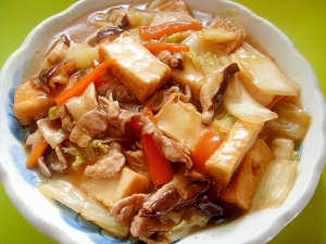 白菜と厚揚げ豚肉の中華煮 レシピ 作り方 By Mint74 楽天レシピ