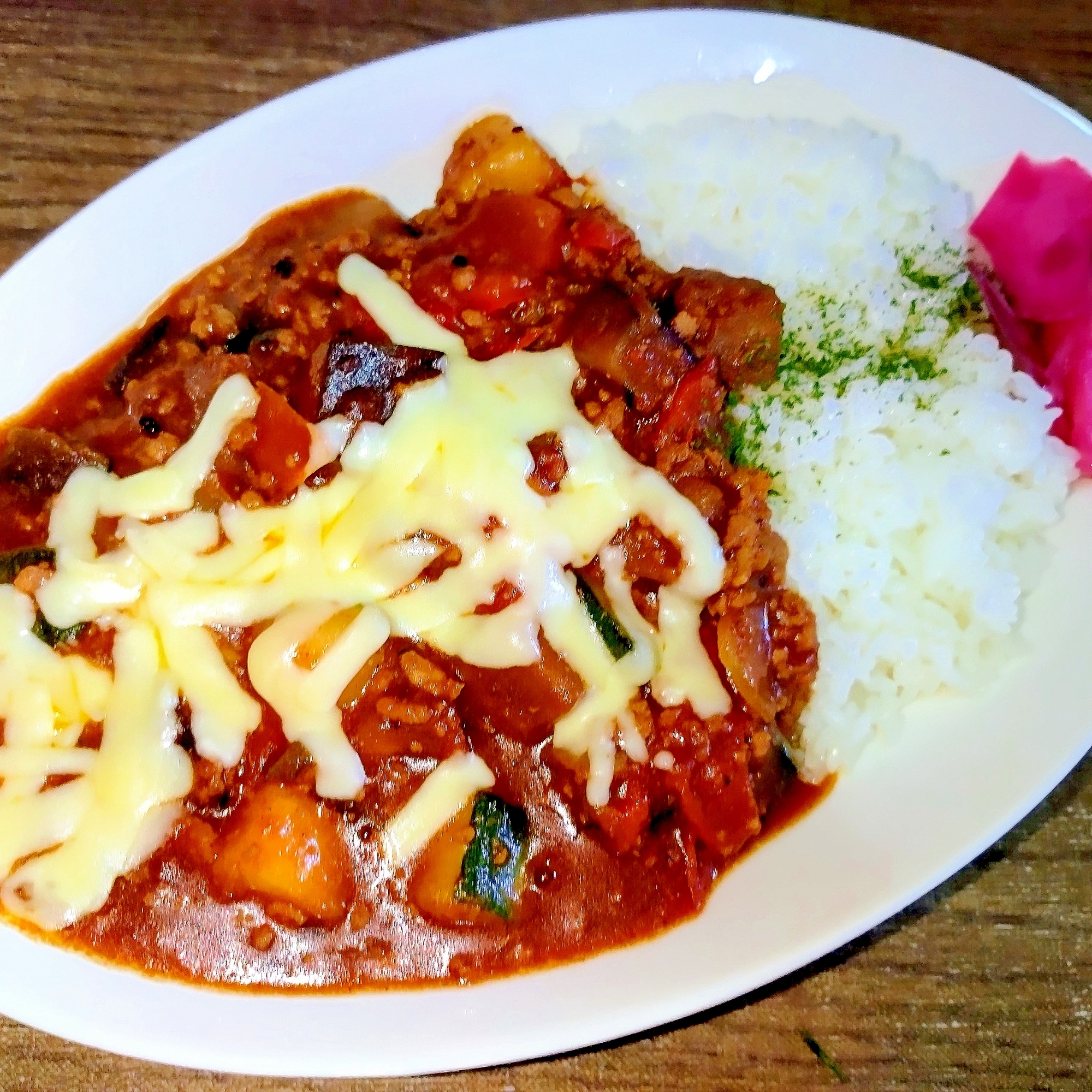 冷凍野菜挽き肉☆レトルトカレー