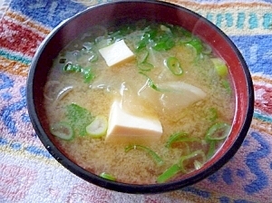 カブと豆腐の味噌汁 レシピ 作り方 By もっちんママ 楽天レシピ