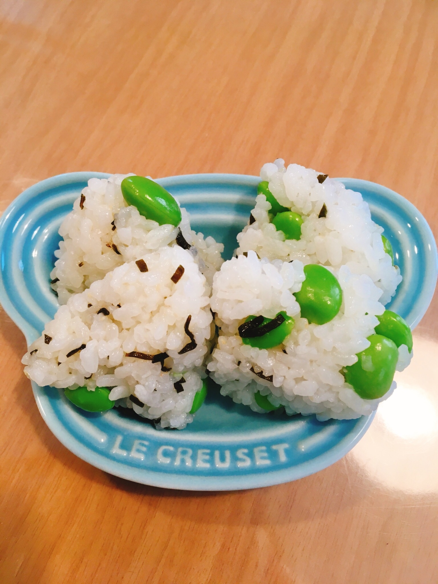 ＊幼児食＊枝豆と塩昆布おにぎり