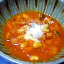節分で残った福豆を使って 大豆入りミネストローネ 献立 6提案 楽天レシピ