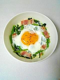 電子レンジで ほうれん草と卵のココット レシピ 作り方 By Kumiko3 楽天レシピ