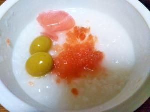 オリーブの塩漬け 桜でんぶ 甘酢生姜がゆ レシピ 作り方 By あけぼのマジック 楽天レシピ