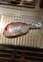 お食い初め 魚焼きグリルで鯛の姿焼き レシピ 作り方 By Boof 楽天
