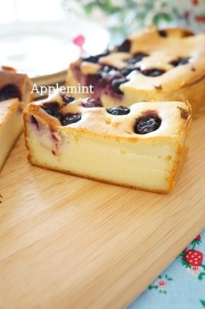 贈り物に♪ブルーベリーのベイクドチーズケーキ レシピ・作り方 by アップルミント15｜楽天レシピ