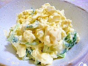小松菜と卵で 簡単サラダ レシピ 作り方 By 手作り大好き さくら 楽天レシピ