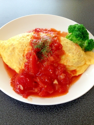 まるで洋食屋さん 特製トマトソースのオムライス レシピ 作り方 By ｍａｒｉａ1917 楽天レシピ