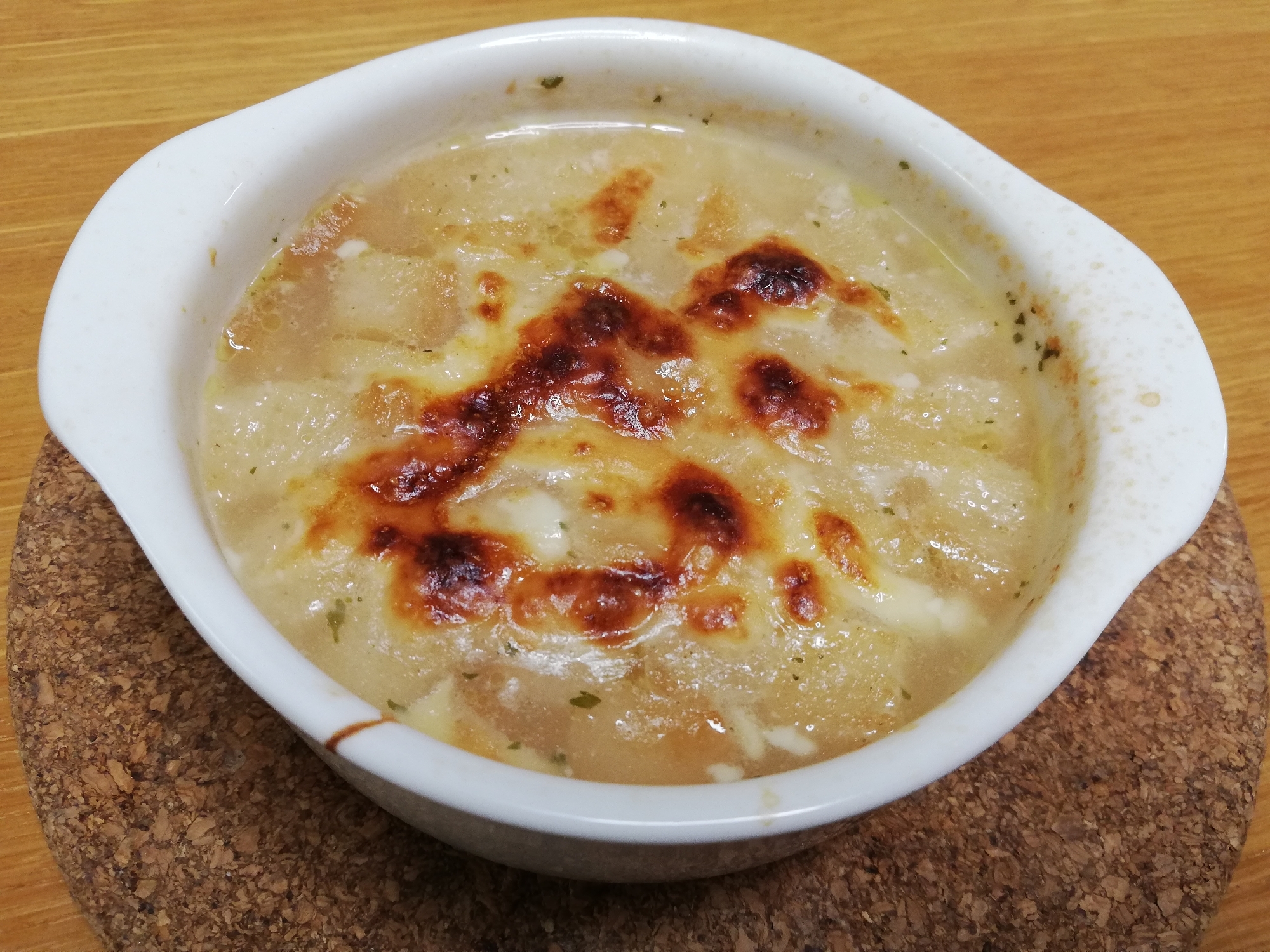 スープの素で簡単オニオングラタンスープ レシピ・作り方 by あおあおまる｜楽天レシピ