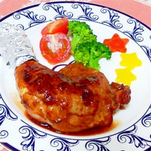 骨付き鶏もも肉のローストチキン フライパンで レシピ 作り方 By Mama Papa 楽天レシピ