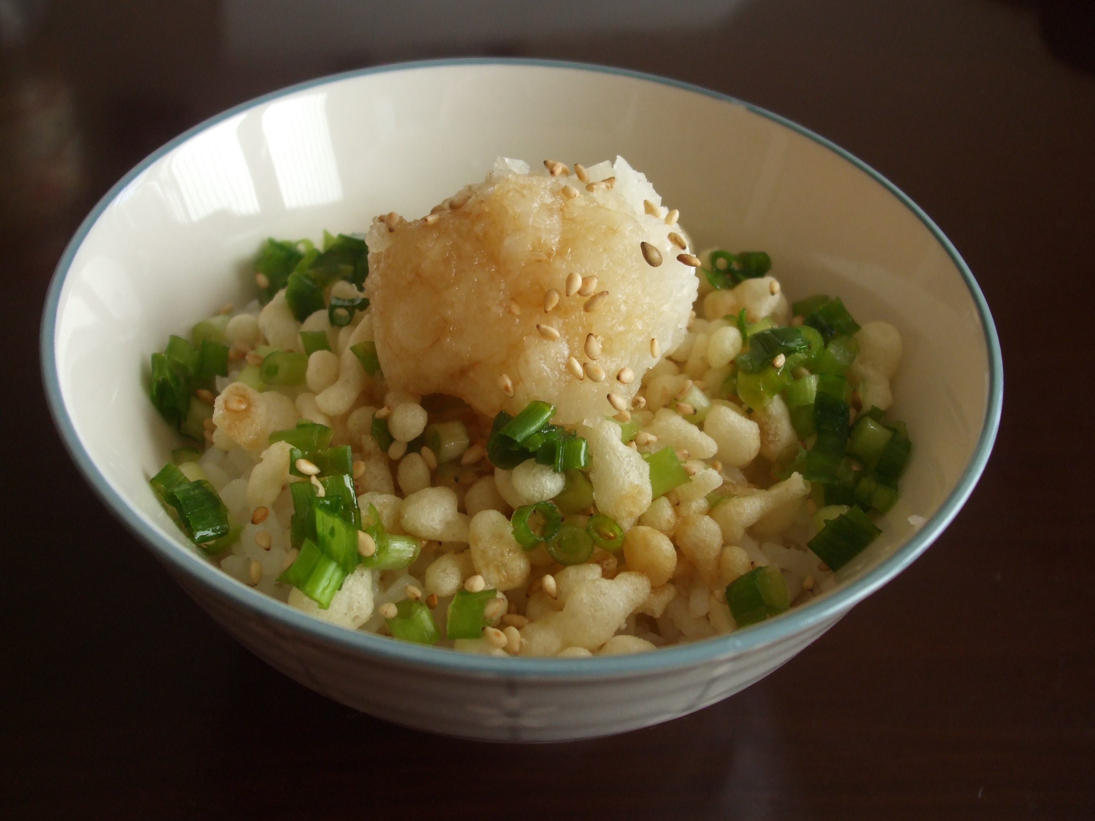 大根おろしのせ☆たぬきご飯