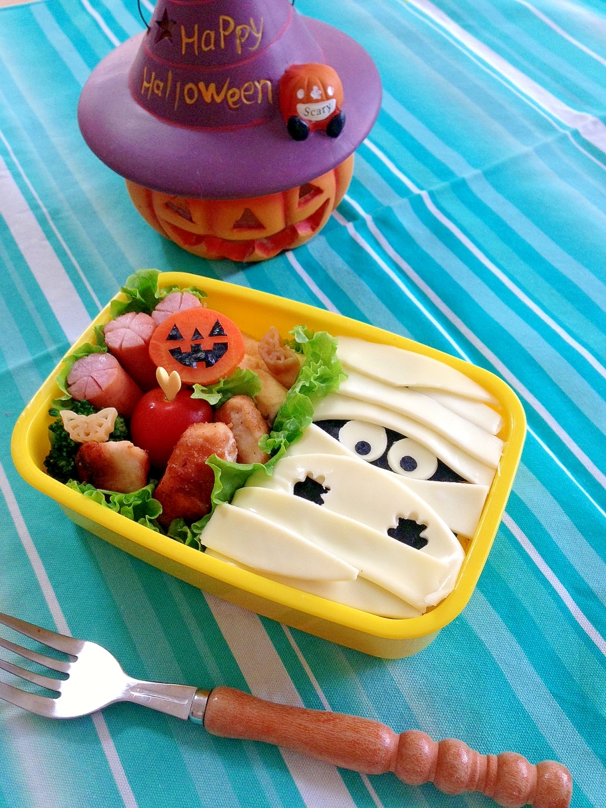 簡単キャラ弁 ハロウィン ミイラくんのお弁当 レシピ 作り方 By Cherry05 楽天レシピ