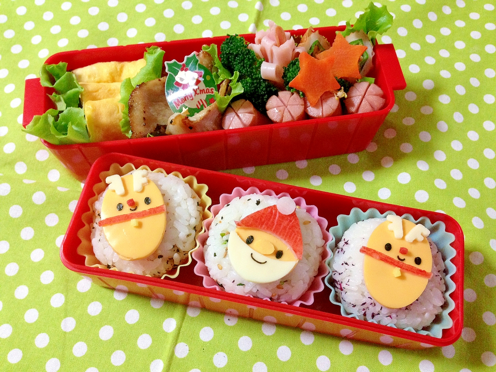 簡単キャラ弁 サンタとトナカイのお弁当 レシピ 作り方 By Cherry05 楽天レシピ